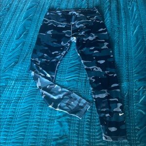 Nike Blue Gray Urban Camo Leggings